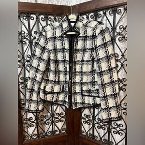 Black and White Plaid Blazer